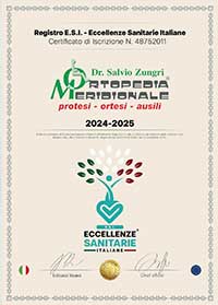 Ortopedia Meridionale Dott. Salvio Zungri Srl: premio Registro E.S.I. - Eccellenze Sanitarie Italiane