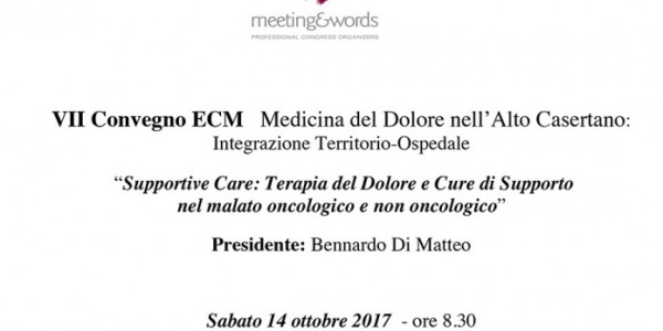 VII Convegno ECM Medicina del Dolore nell'Alto Casertano: Integrazione Territorio-Ospedale