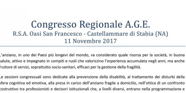 Congresso Regionale A.G.E.