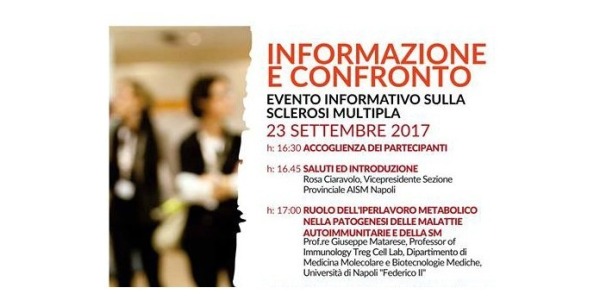 INFORMAZIONE E CONFRONTO - EVENTO INFORMATIVO SULLA SCLEROSI MULTIPLA