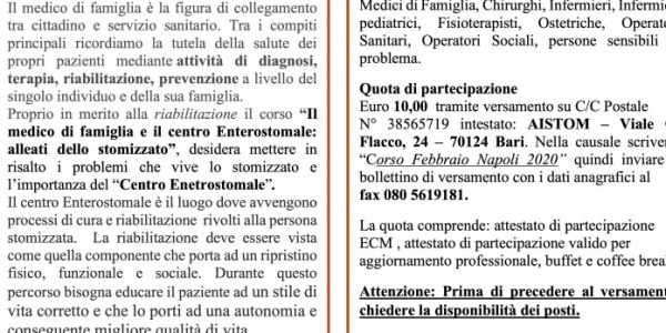 Il medico di famiglia e il Centro Enterostomale