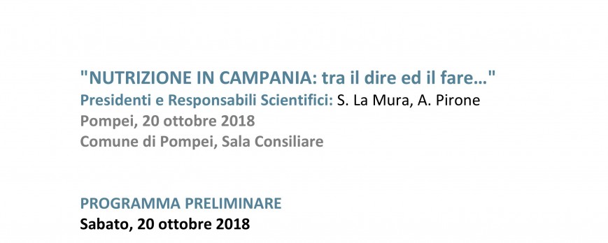 Nutrizione in Campania: tra il dire ed il fare