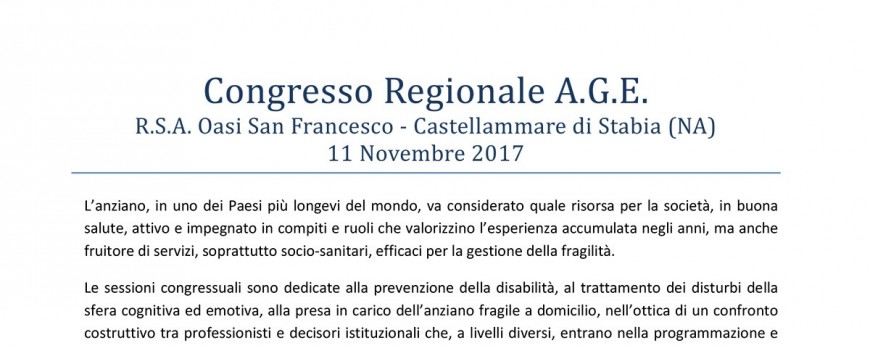 Congresso Regionale A.G.E.