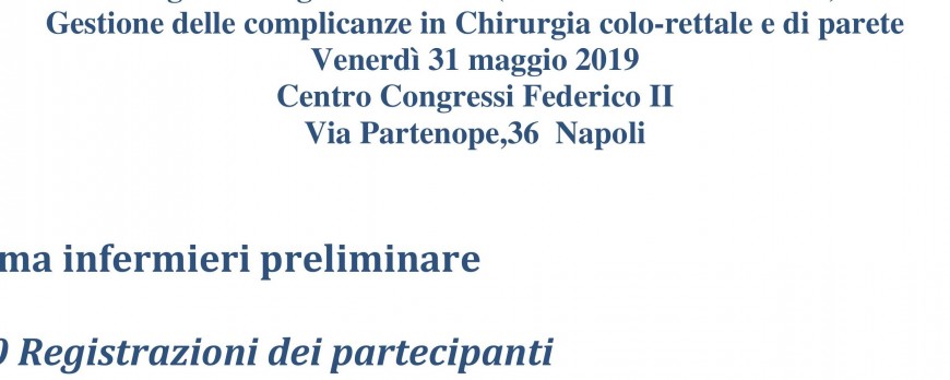 Gestione delle complicanze in Chirurgia colo-rettale e di parete