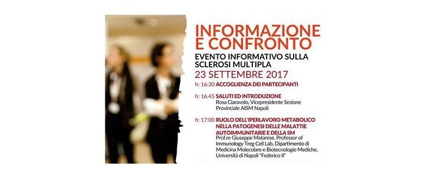 INFORMAZIONE E CONFRONTO - EVENTO INFORMATIVO SULLA SCLEROSI MULTIPLA