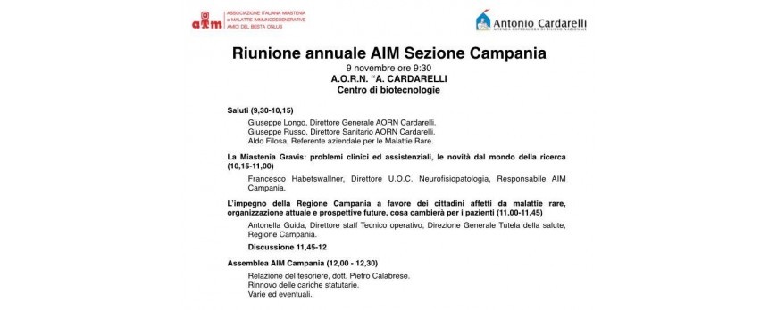 Riunione annuale AIM Sezione Campania