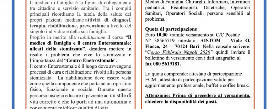 Il medico di famiglia e il Centro Enterostomale