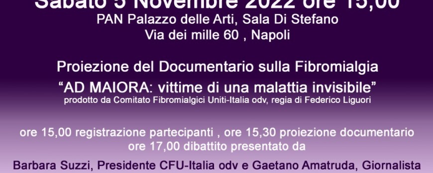 05/11/22 - “Ad Maiora – vittime di una malattia invisibile”