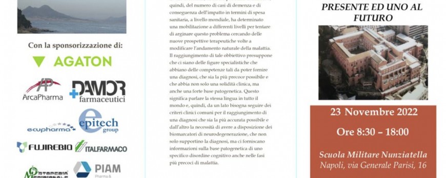 23/11/22: IL DETERIORAMENTO COGNITIVO: Uno sguardo al presente ed uno al futuro