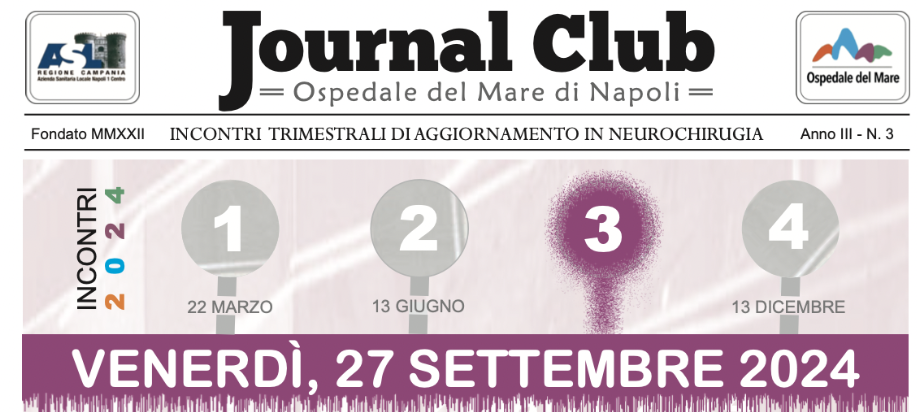 27/09: JOURNAL CLUB @ Ospedale del Mare